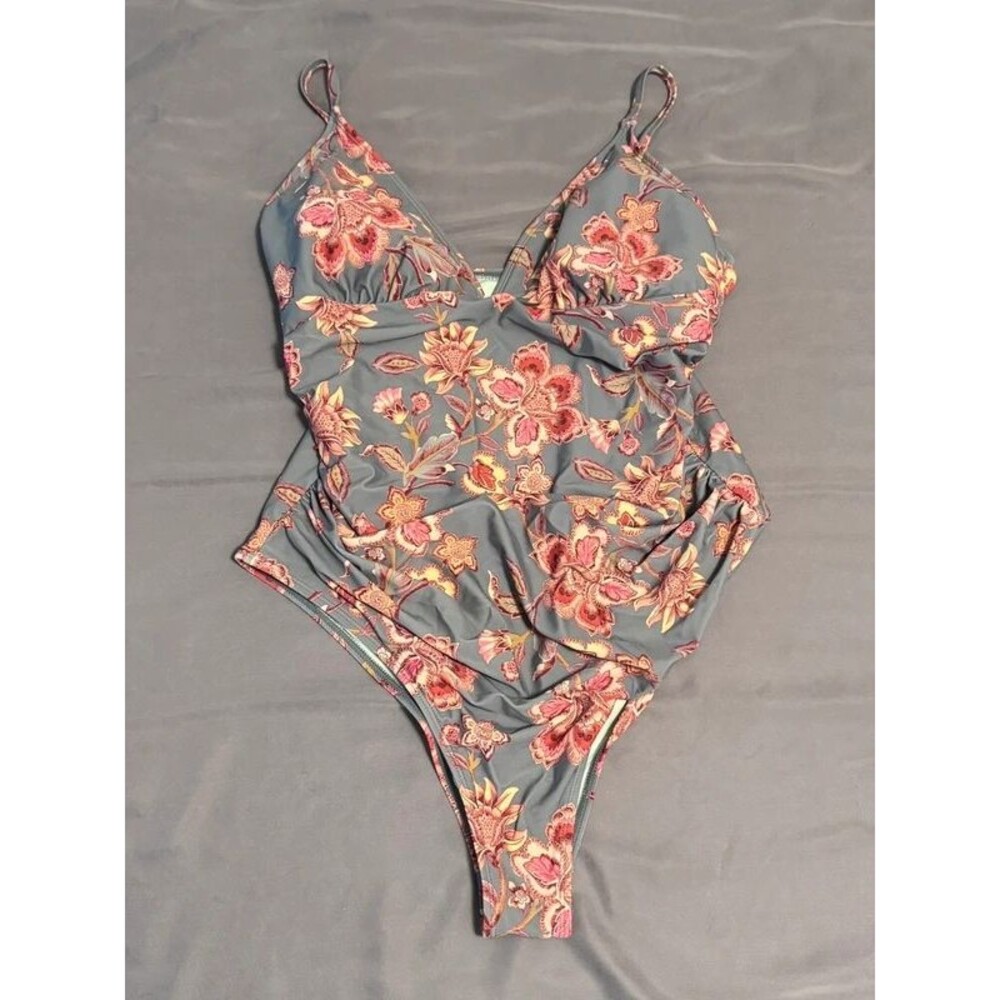 Cupshe Women’s One-Piece Swimsuit | XL | Tummy Control | Floral Print